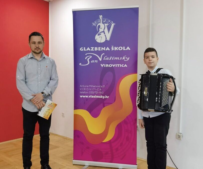 Leon Vencl predstavljao našu školu na 12. smotri harmonikaša glazbenih škola u Virovitici!