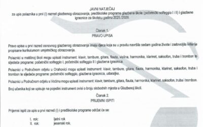JAVNI NATJEČAJ