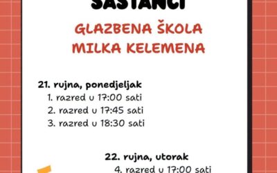 OBAVIJEST ZA RODITELJE